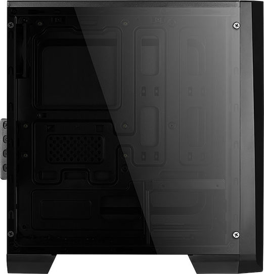 Aerocool Cylon Mini Gaming Mini Tower Κουτί Υπολογιστή με Πλαϊνό Παράθυρο και RGB Φωτισμό Μαύρο