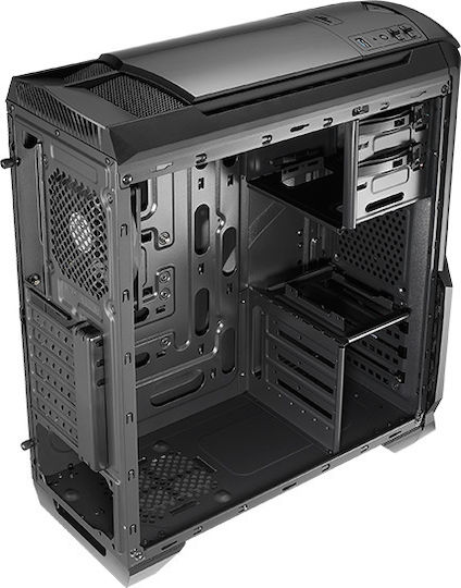 Aerocool Battlehawk Gaming Midi-Turm Computergehäuse mit Seitenfenster Schwarz