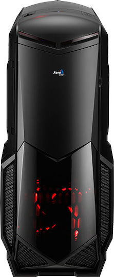Aerocool Battlehawk Gaming Midi-Turm Computergehäuse mit Seitenfenster Schwarz