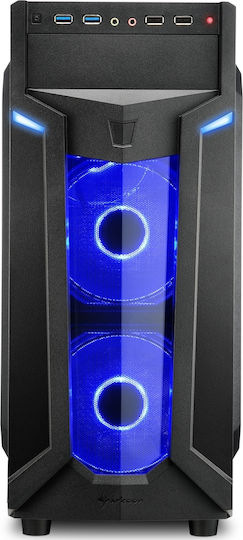 Sharkoon VG6-W Gaming Midi Tower Κουτί Υπολογιστή με Πλαϊνό Παράθυρο Μπλε