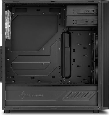 Sharkoon M25-W Midi Tower Κουτί Υπολογιστή με Πλαϊνό Παράθυρο Μαύρο