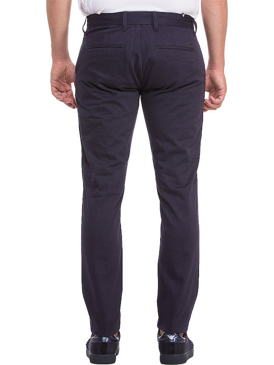 Emporio Armani Men's Trousers Elastic in Regular Fit Navy Blue