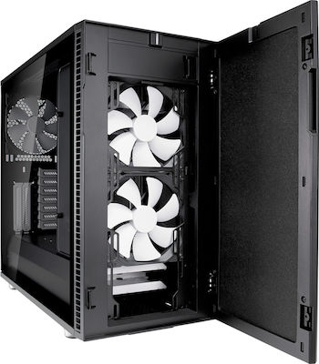 Fractal Design Define R6 Tempered Glass Midi Tower Κουτί Υπολογιστή με Πλαϊνό Παράθυρο Μαύρο