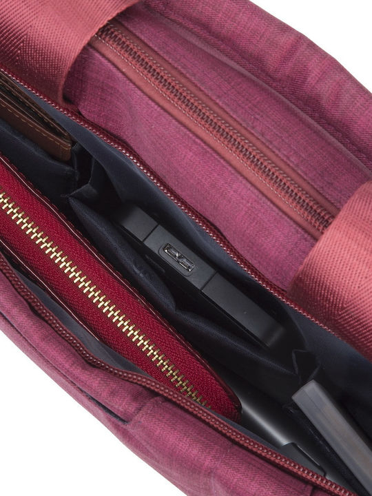 Rivacase Biscayne 8335 Τσάντα Ώμου / Χειρός για Laptop 15.6" σε Κόκκινο χρώμα