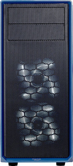 Fractal Design Focus G Midi Tower Κουτί Υπολογιστή με Πλαϊνό Παράθυρο Μπλε