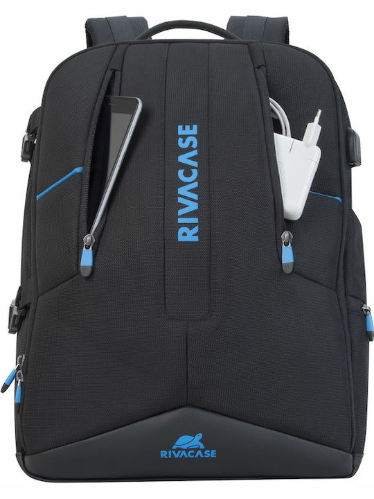 Rivacase Borneo Gaming Backpack Waterproof Backpack for 17.3" Laptop Black