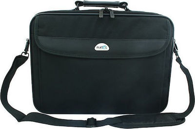 Natec Antelope Tasche Schulter / Handheld für Laptop 15.6" in Schwarz Farbe