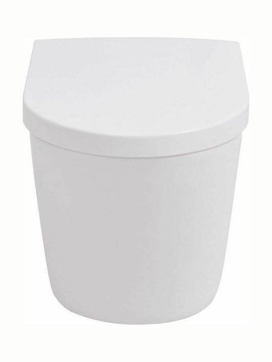 vidaXL Wandhängende Toilette mit Deckel Sanftes Schließen Weiße
