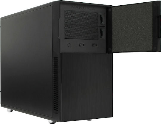 Nanoxia Deep Silence 4 Mini Tower Κουτί Υπολογιστή Dark Black