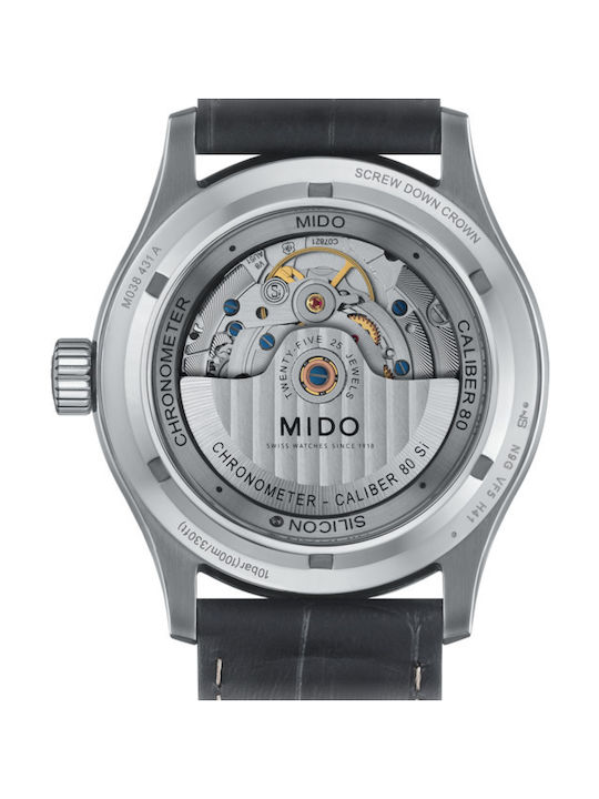 Mido Multifort III Chronometer Silver / Black