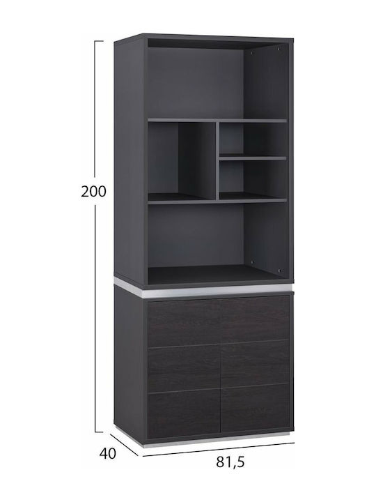 Стояща на пода Офис Дървена Rosewood С ключалка Венге 81.5x40x200см