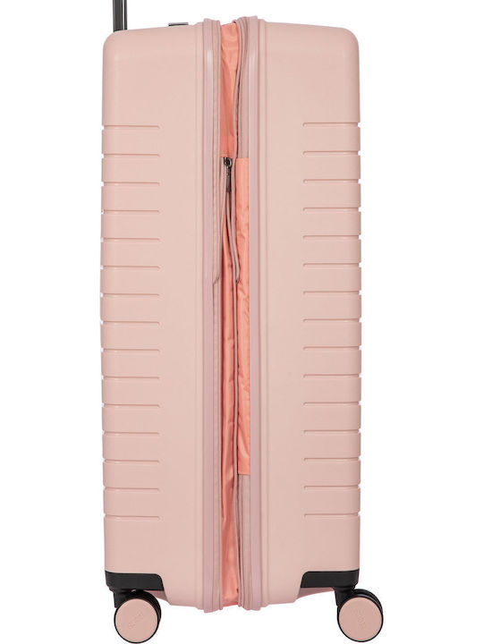 Bric's Milano Ulisse Große Hart Reisekoffer Rosa mit 4 Räder Höhe 79cm