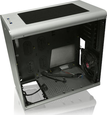 Raijintek Thetis Midi Tower Computer Case with Window Panel Silver