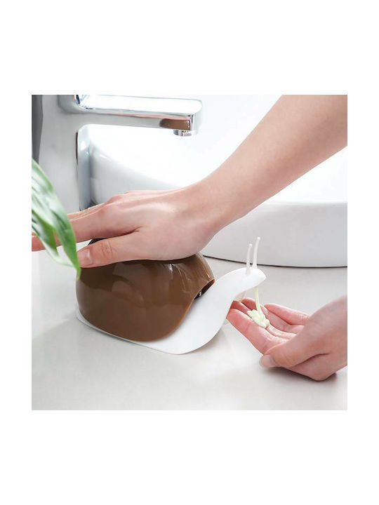 Σαλιγκάρι Escar Tabletop Plastic Dispenser for the Kitchen Brown 120ml