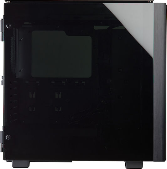 Corsair Obsidian Series 500D RGB SE Premium Геймърско бюро Midi Tower Компютърна кутия със страничен прозорец Черен