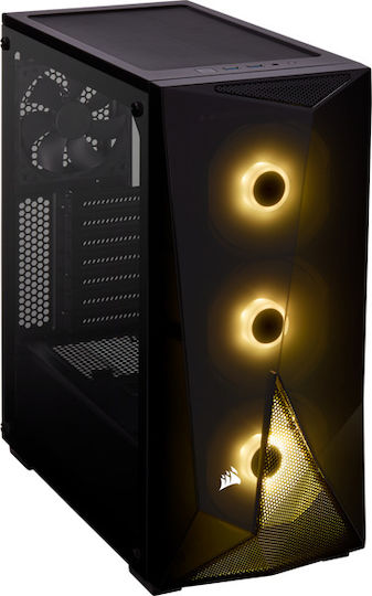 Corsair Carbide Spec Delta RGB Gaming Midi Tower Κουτί Υπολογιστή με Πλαϊνό Παράθυρο Μαύρο