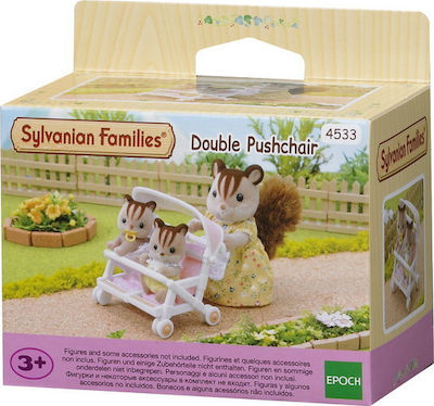 Epoch Toys Miniature Toy Double Pushchair Sylvanian Families for 3+ Years (Various Designs/Assortments of Designs) 1pc