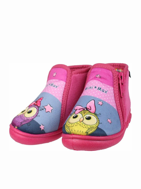 Mini Max Anatomic Kids Slipper Ankle Boot Fuchsia Top