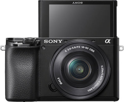 Sony Mirrorless Φωτογραφική Μηχανή α6100 Crop Frame Kit (E PZ 16-50mm F3.5-5.6 OSS) Black