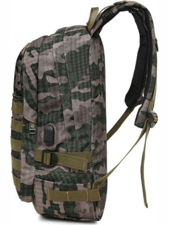 NOD Camo Τσάντα Πλάτης για Laptop 15.6" με Θύρα USB σε Πράσινο χρώμα