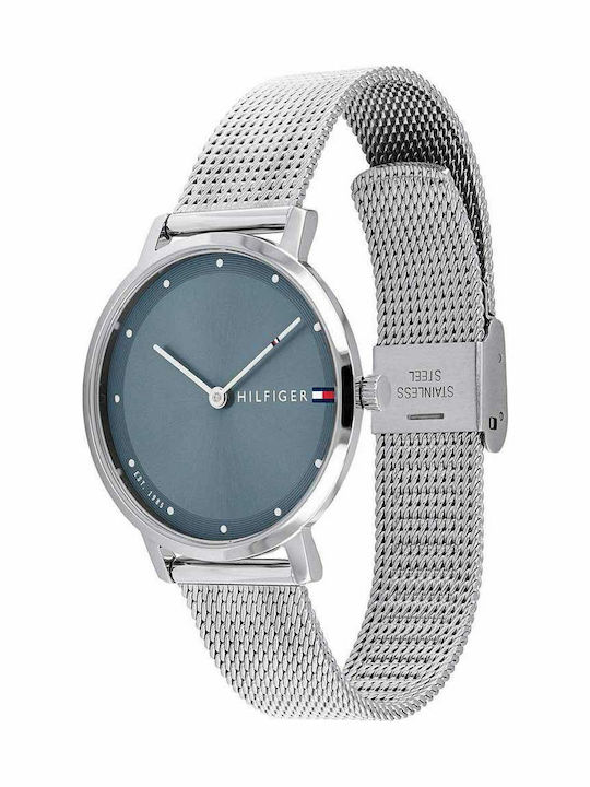 Tommy Hilfiger Pippa Γυναικείο Ρολόι 35mm Μπαταρίας με Ασημί Μεταλλικό Μπρασελέ