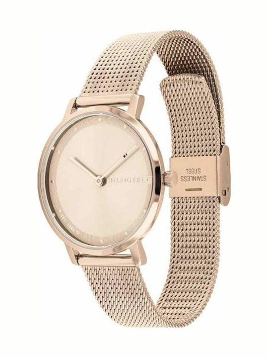 Tommy Hilfiger Pippa Women's Watch with Pink Gold Metal Bracelet