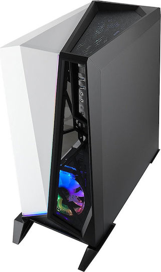 Corsair Carbide Series Spec-Omega RGB Tempered Glass Gaming Midi Tower Κουτί Υπολογιστή με Πλαϊνό Παράθυρο Λευκό