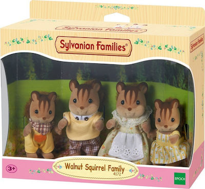 Epoch Toys Miniature Toy Walnut Squirrel Family Sylvanian Families for 3+ Years