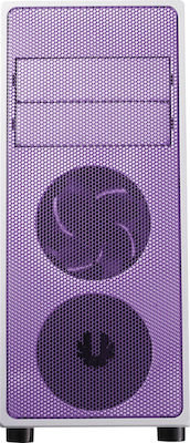BitFenix Neos Midi Tower Computer Case with Window Panel Purple