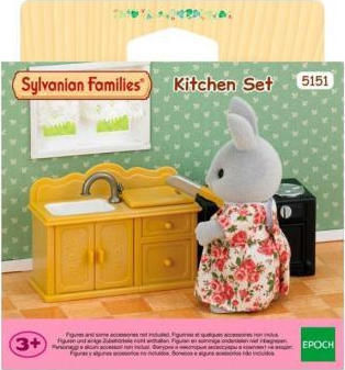 Epoch Toys Miniature Toy Kitchen Set Sylvanian Families for 3+ Years