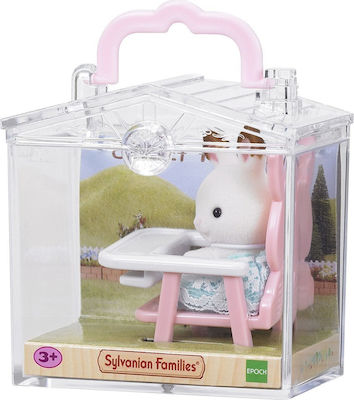 Epoch Toys Miniature Toy Rabbit On Baby Chair Sylvanian Families for 3+ Years (Various Designs/Assortments of Designs) 1pc