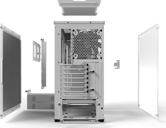 Be Quiet Pure Base 500 Gaming Midi Tower Κουτί Υπολογιστή με Πλαϊνό Παράθυρο Λευκό