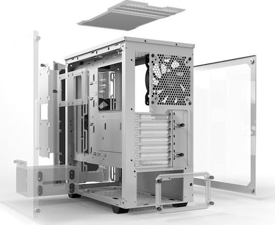Be Quiet Pure Base 500 Gaming Midi Tower Κουτί Υπολογιστή με Πλαϊνό Παράθυρο Λευκό