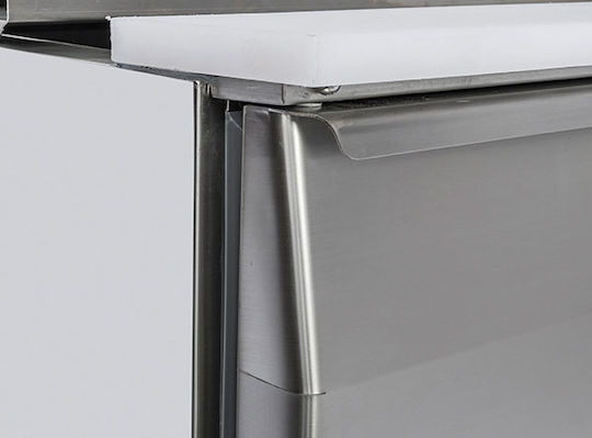 Cool Head Frigider Inoxidabil de Banc Salată 265lt cu Sertar și Unitate de Răcire 0/+8°C L90xl70xH109cm CRP 90A