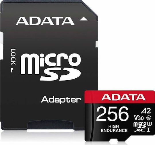 Adata High Endurance microSDXC 256GB Clasa 10 U3 V30 A2 UHS-I