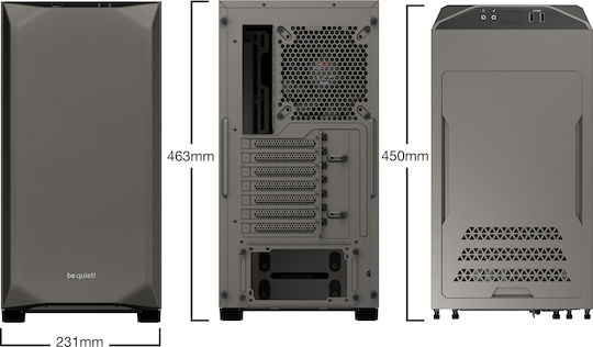 Be Quiet Pure Base 500 Gaming Midi Tower Computer Case with Gray Side Window