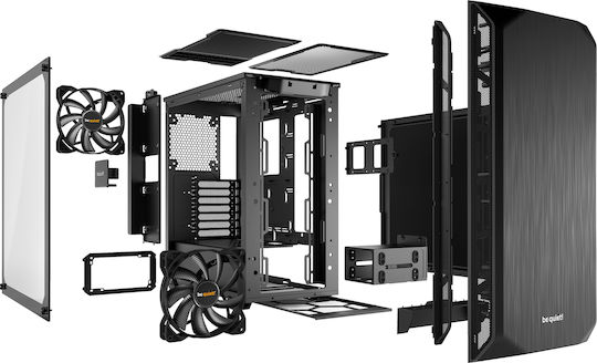 Be Quiet Pure Base 500 Gaming Midi Tower Κουτί Υπολογιστή με Πλαϊνό Παράθυρο Μαύρο