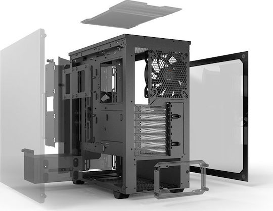 Be Quiet Pure Base 500 Gaming Midi Tower Κουτί Υπολογιστή με Πλαϊνό Παράθυρο Μαύρο