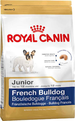 Royal Canin Puppy French Bulldog 3kg Trockenfutter für Welpen kleiner Rassen mit Geflügel und Reis