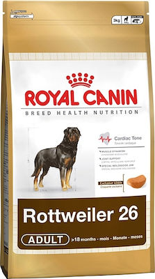 Royal Canin Adult Rottweiler 3kg Dry Food for Adult Dogs of Large Breeds with Poultry and Rice