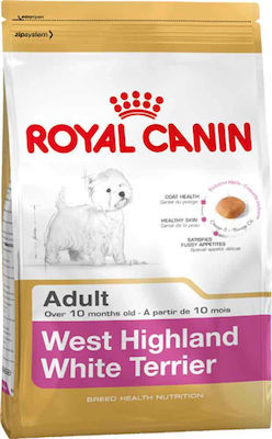 Royal Canin West Highland White Terrier Adult 1.5kg Trockenfutter für erwachsene Hunde kleiner Rassen mit Mais, Huhn und Reis