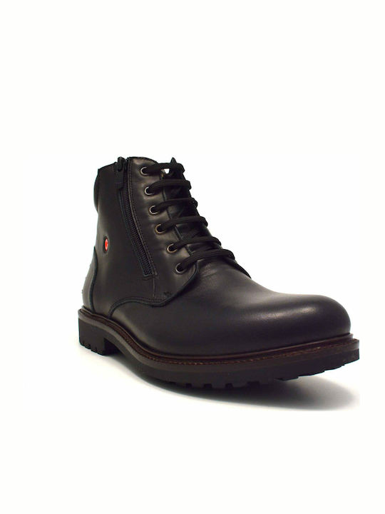 Robinson Men's Leather Military Boots Black