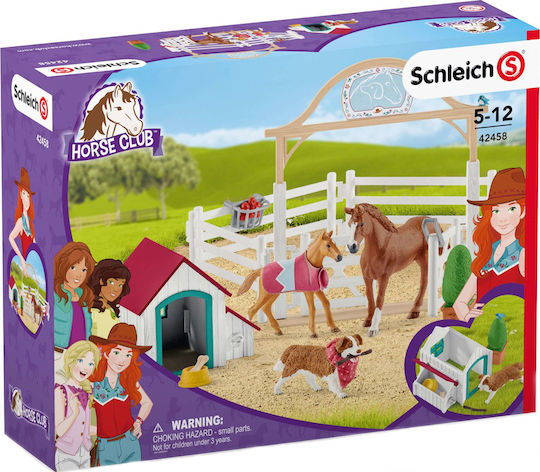 Schleich-S Miniature Toy Horse Club Hannah’s Guest Horses with Ruby the Dog for 5-12 Years Old