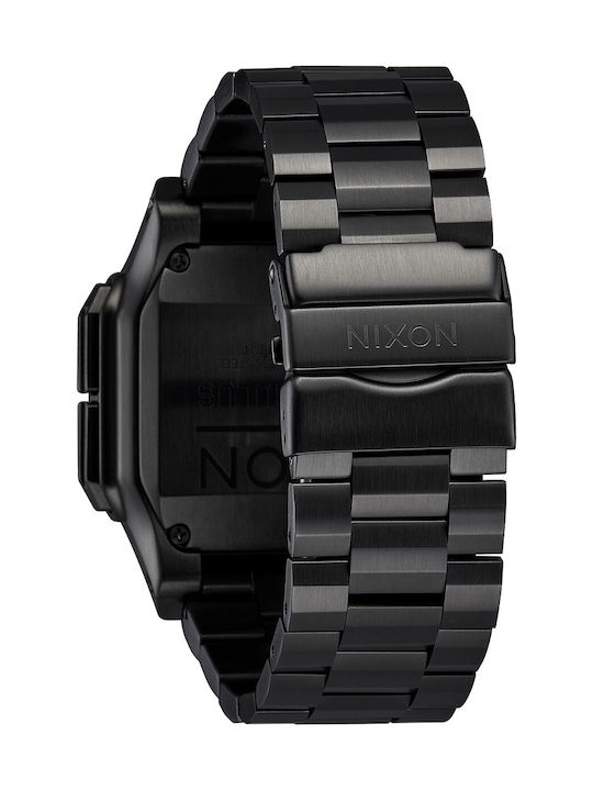 Nixon Regulus SS Digital Watch Battery with Black Metal Bracelet