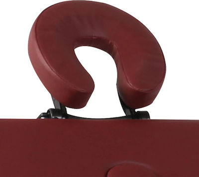 vidaXL Massage Bed 3 Θέσεων 186x68cm Burgundy