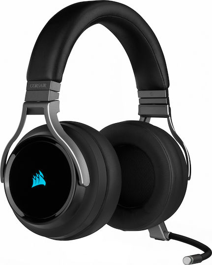 Corsair Virtuoso RGB Wireless Over Ear Gaming Headset with Connection USB Carbon