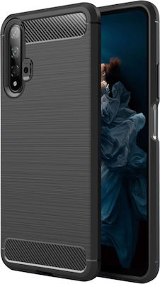 Forcell Umschlag Rückseite Silikon Schwarz (Huawei Nova 5T / Honor 20 Huawei Nova 5T / Honor 20 / Ehre 20)