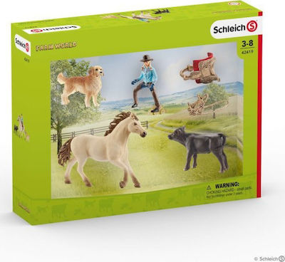 Schleich-S Miniature Toy Farm World Western Riding for 3-8 Years