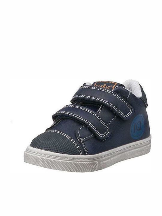 Pedro 135 Παιδικά Sneakers High Ανατομικά με Σκρατς Navy Μπλε