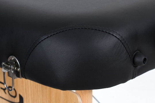 Rest Pro VIP 3 Wooden Portable/Folding Black Massage and Physiotherapy Bed 192x70cm